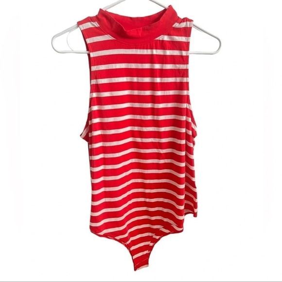 NWT ABOUND Sleeveless Mock Neck Striped Bodysuit Size XXL - Picture 7 of 10